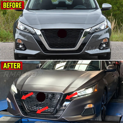 Front Grille Frame Trim Covers for Nissan Altima 2019–2021 – Carbon Look
