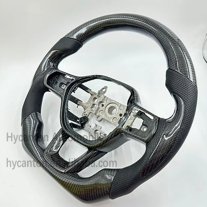 Honda Civic 11th Gen Carbon Fiber Steering Wheel – Perforated Leather Edition