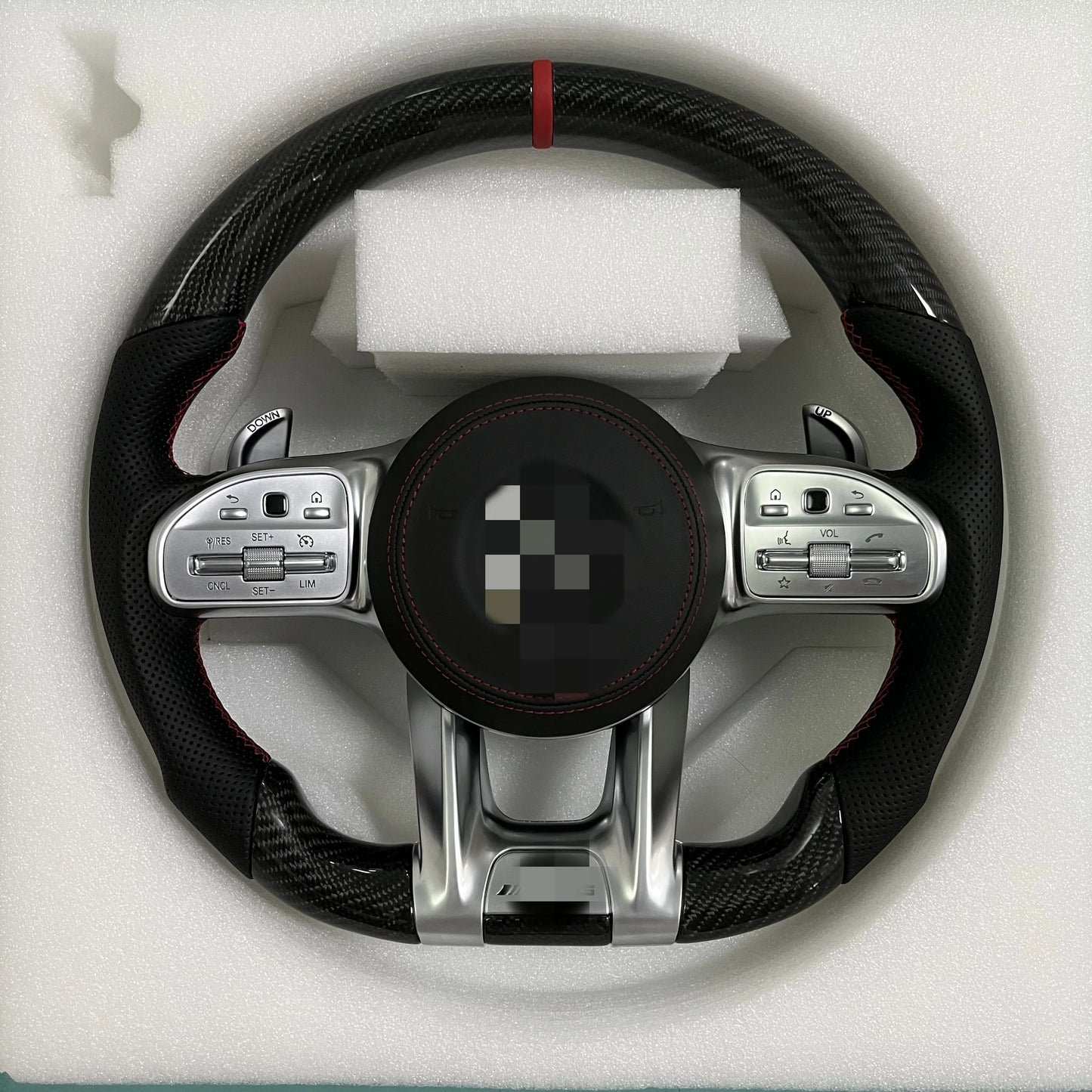 Mercedes-Benz Carbon Fiber Steering Wheel – Full Leather Performance Upgrade