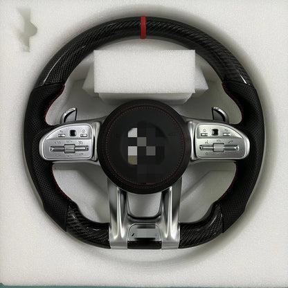 Mercedes-Benz Carbon Fiber Steering Wheel – Full Leather Performance Upgrade
