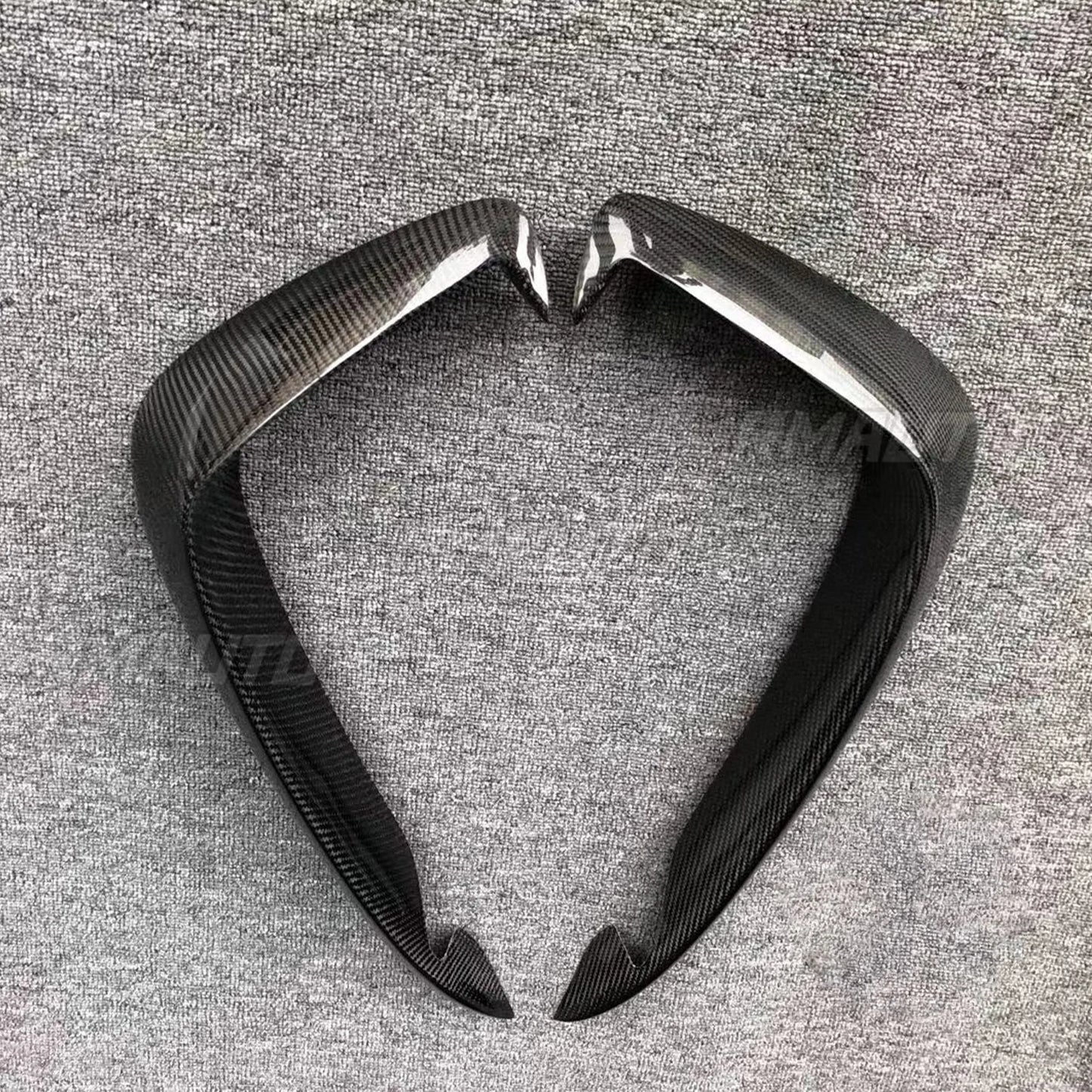 2Pcs Carbon Fiber Front Bumper Vent Fender Splitter Air Intake Decoration Cover Trim for Audi A3 A4 S3 S4 2017 2018 2019