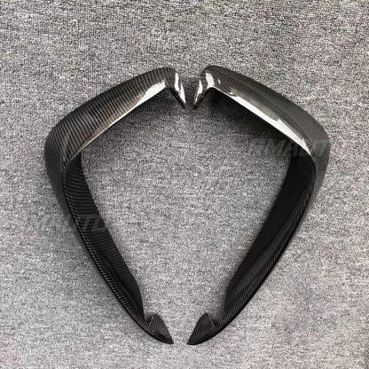 2Pcs Carbon Fiber Front Bumper Vent Fender Splitter Air Intake Decoration Cover Trim for Audi A3 A4 S3 S4 2017 2018 2019