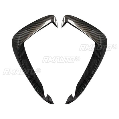 2Pcs Carbon Fiber Front Bumper Vent Fender Splitter Air Intake Decoration Cover Trim for Audi A3 A4 S3 S4 2017 2018 2019
