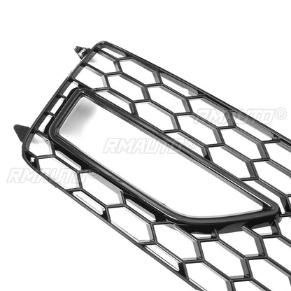 Gloss Black Front Fog Grille Set – Audi A4 B8.5 / S4 S-Line (2013–2015)
