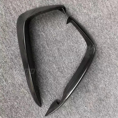 2Pcs Carbon Fiber Front Bumper Vent Fender Splitter Air Intake Decoration Cover Trim for Audi A3 A4 S3 S4 2017 2018 2019