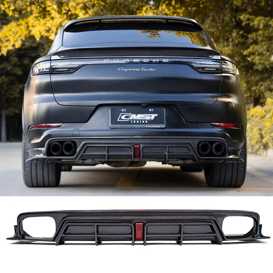 Carbon Fiber Rear Diffuser – Porsche Cayenne Turbo 9Y0 (CMST Style)