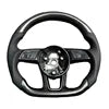 Audi A3 / A4 / A5 / A6 / Q3 / Q5 / A7 White Leather & Carbon Fiber Steering Wheel