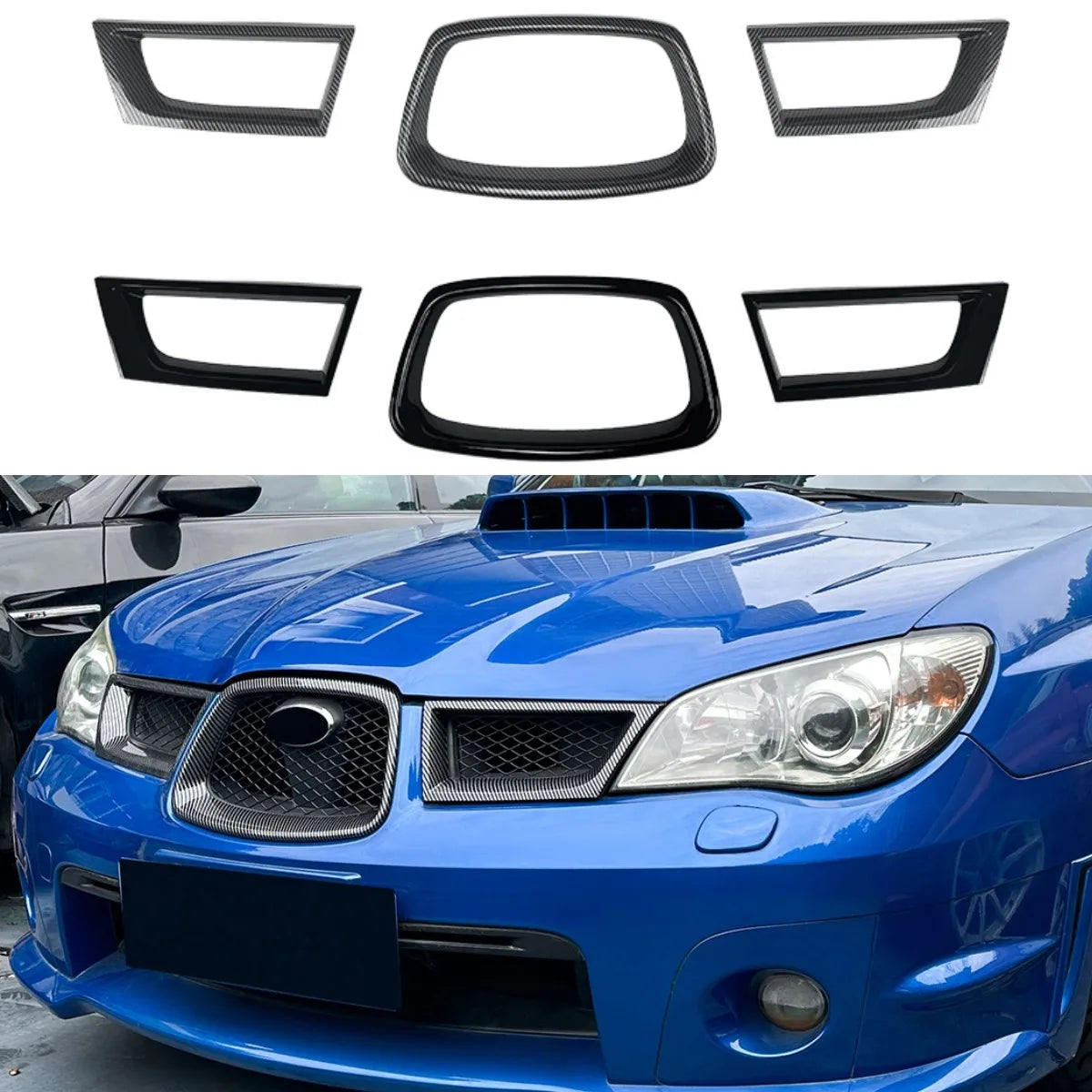 Front Grille Set for Subaru Impreza WRX STI (2006–2007)