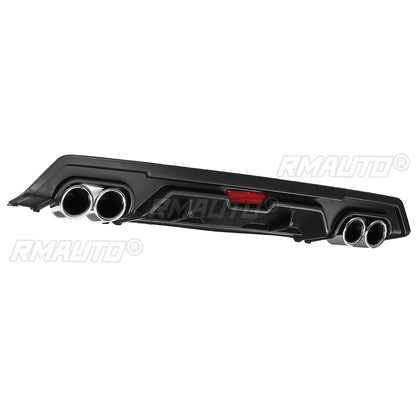 Rear Bumper Diffuser with Dual Exhaust Tips for Honda Civic (2016–2018)
