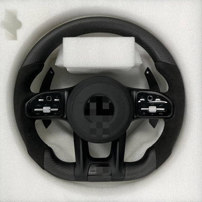 Mercedes-Benz Carbon Fiber Steering Wheel – Full Leather Performance Upgrade