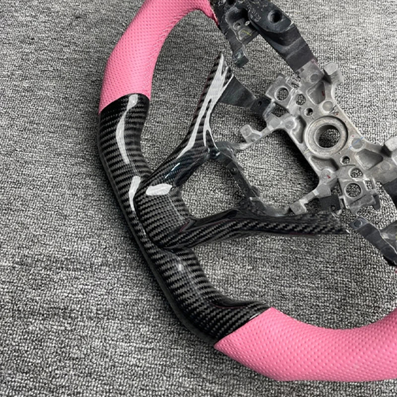 Honda Accord 10th Gen Carbon Fiber Steering Wheel – Pink Leather Edition