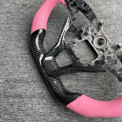 Honda Accord 10th Gen Carbon Fiber Steering Wheel – Pink Leather Edition
