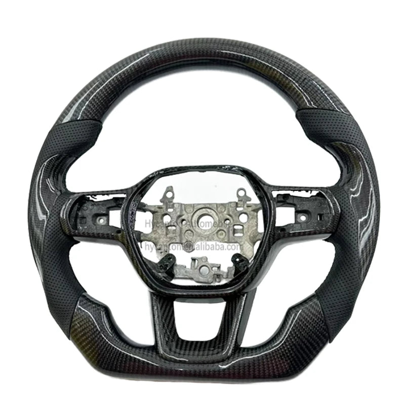 Honda Civic 11th Gen Carbon Fiber Steering Wheel – Perforated Leather Edition