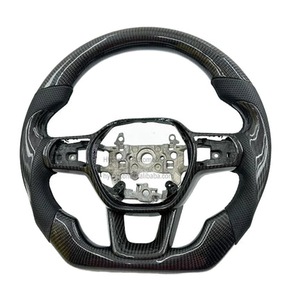 Honda Civic 11th Gen Carbon Fiber Steering Wheel – Perforated Leather Edition