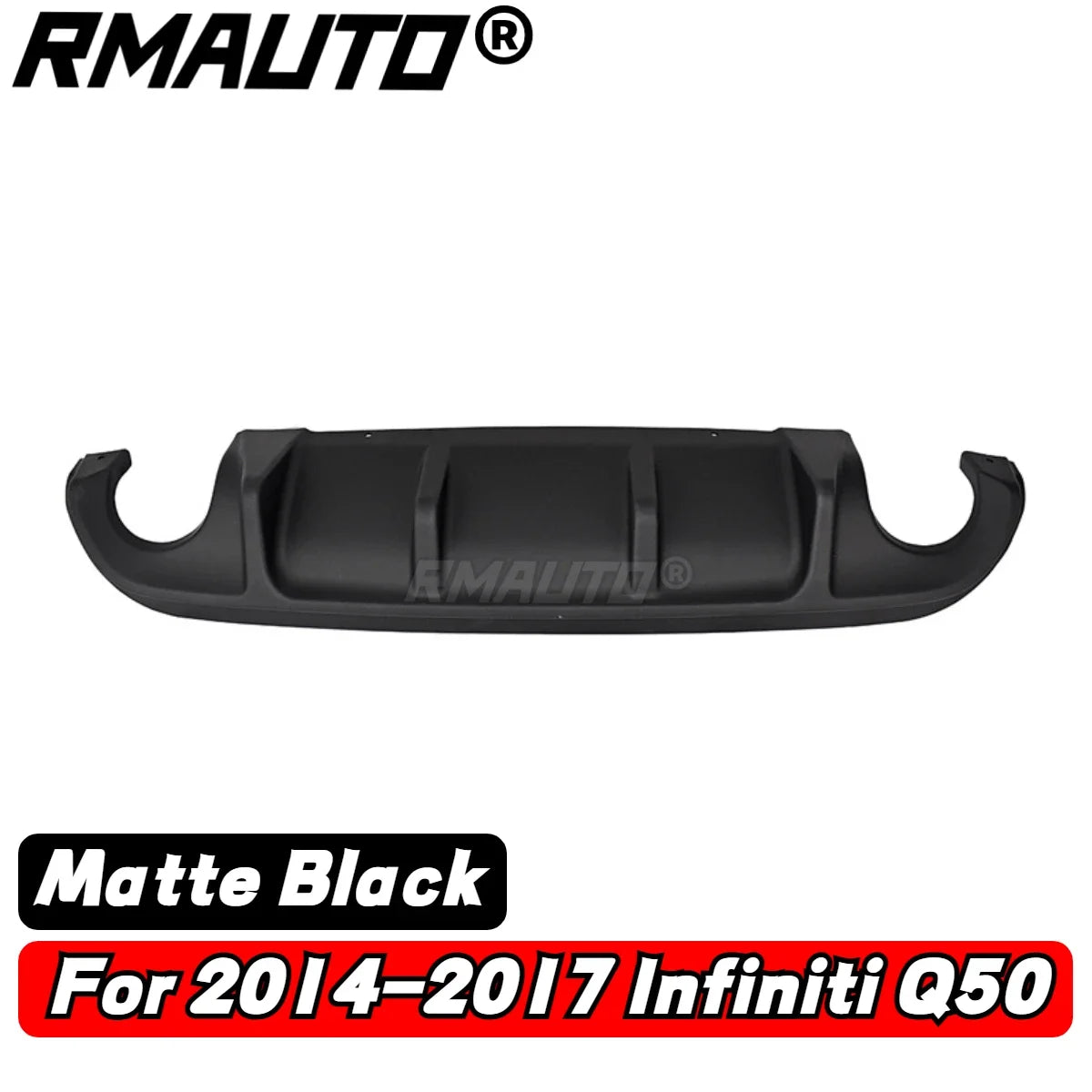 Rear Bumper Diffuser with LED Brake Light for Infiniti Q50 (2018–2019)