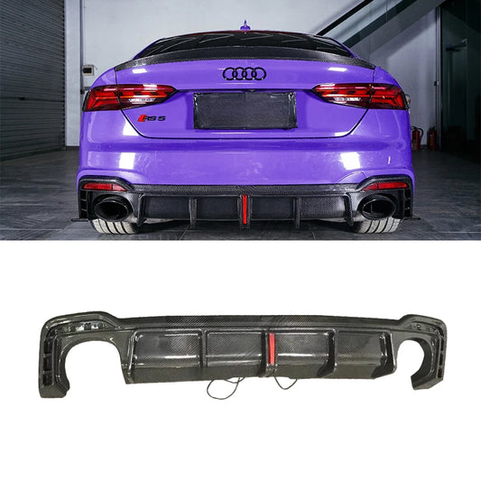 Audi RS5 B9.5 (2020–2024) Carbon Fiber Rear Diffuser – Coupe & Sportback