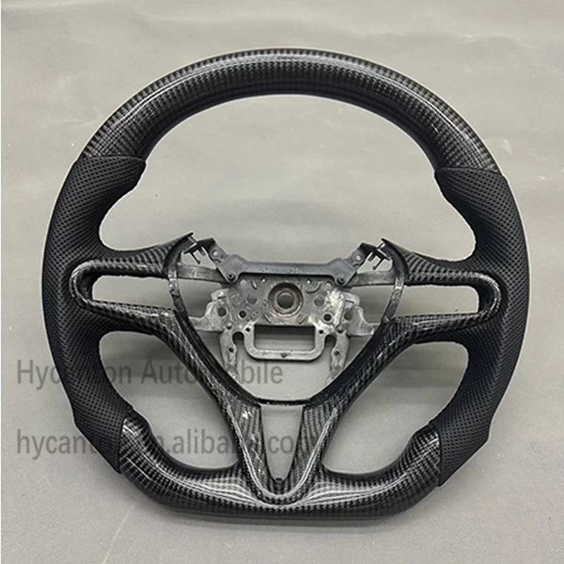 Honda Fit Carbon Fiber Steering Wheel – Perforated Leather Edition