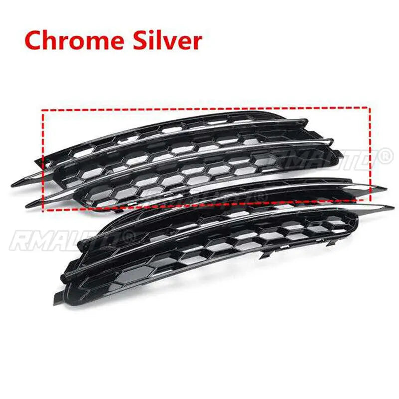Front Fog Light Grille Covers for Audi A6 C7 (2012–2015)