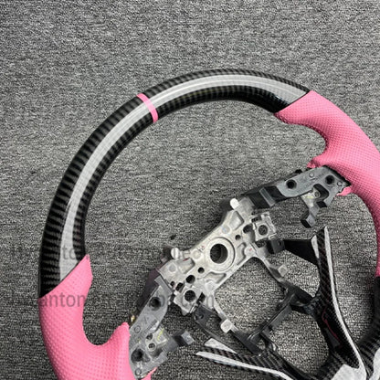 Honda Accord 10th Gen Carbon Fiber Steering Wheel – Pink Leather Edition