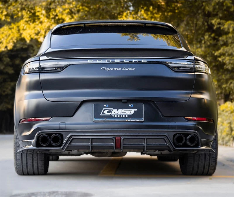 Carbon Fiber Rear Diffuser – Porsche Cayenne Turbo 9Y0 (CMST Style)