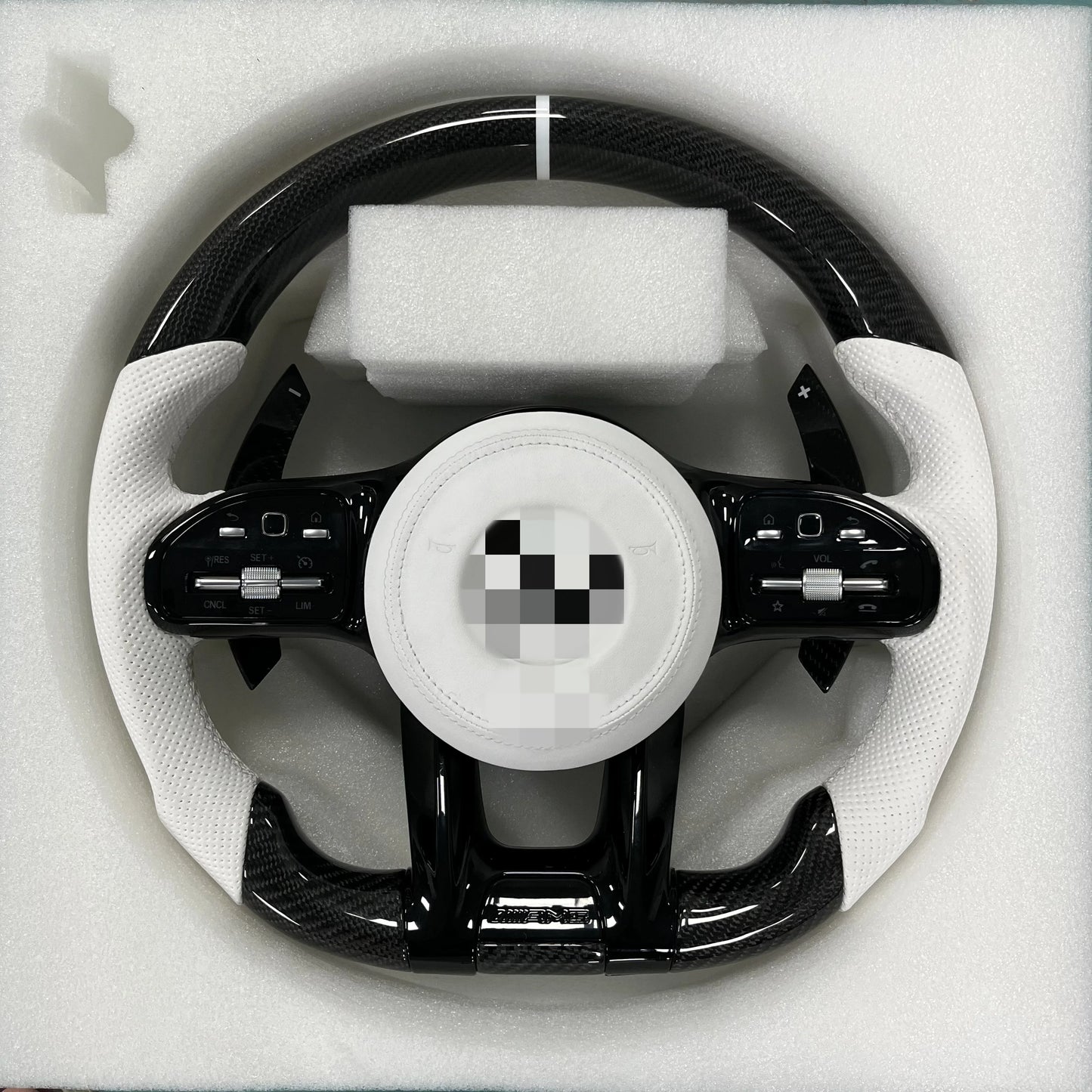 Mercedes-Benz Carbon Fiber Steering Wheel – Full Leather Performance Upgrade