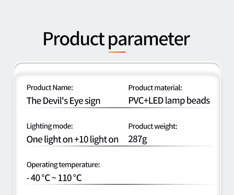 Dynamic Devil Eyes LED Car Light – Front & Rear Display