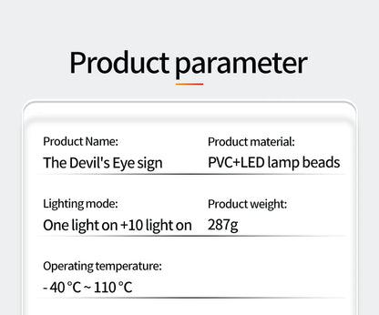 Dynamic Devil Eyes LED Car Light – Front & Rear Display