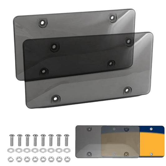 2 Pack Tinted License Plate Covers – Durable Protective Shield