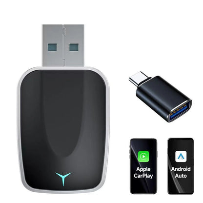 2-in-1 Wireless CarPlay & Android Auto Adapter (USB / Type-C)