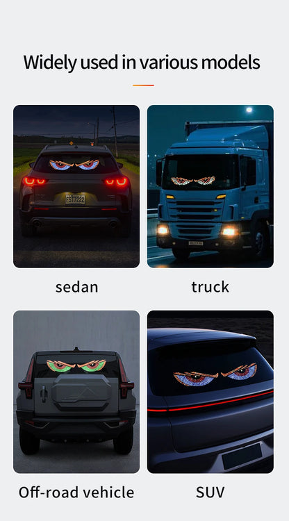 Dynamic Devil Eyes LED Car Light – Front & Rear Display