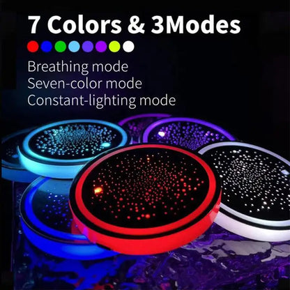 LED Light-Up Car Cup Holder Coasters