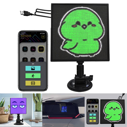 Car LED Sign Smart LED Matrix Pixel Panel Lamp Mobile Phone APP Control Car Rear Windshield LED Display Screen Auto Decoration