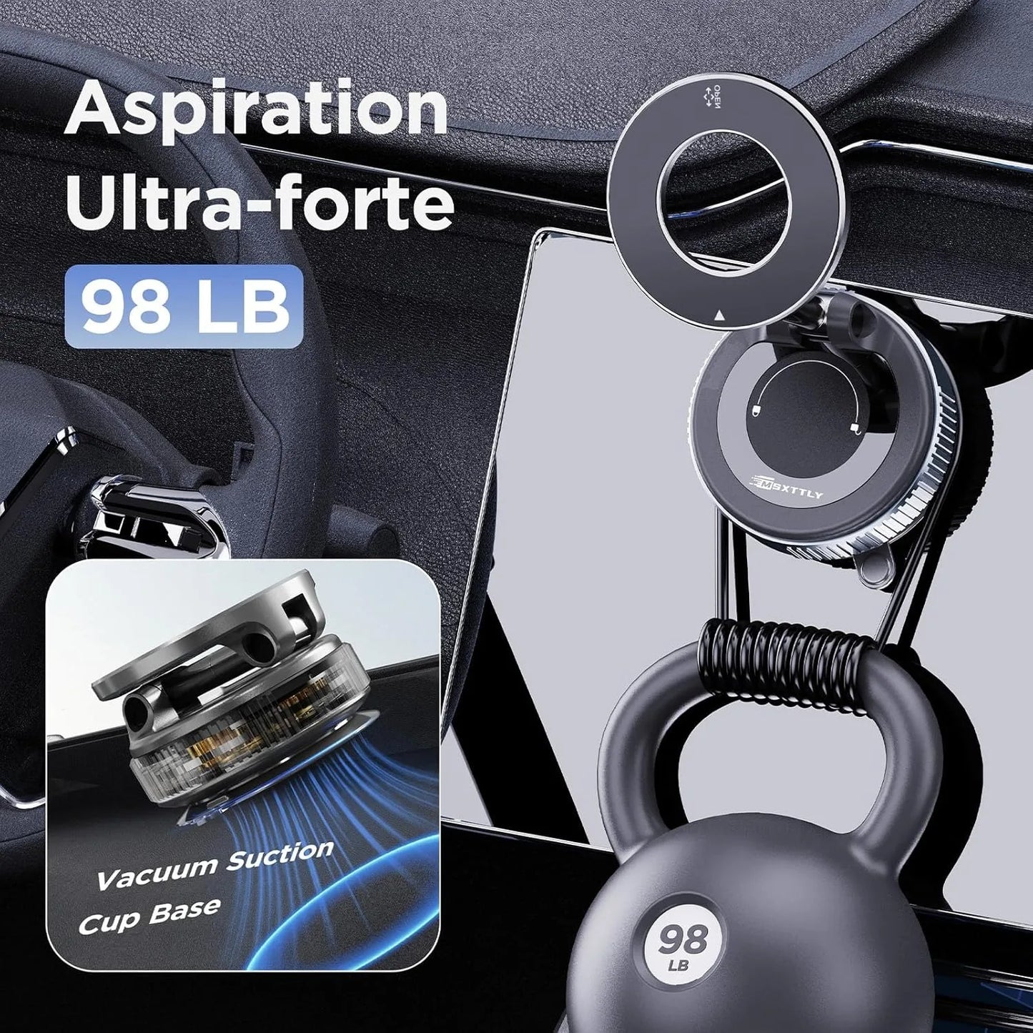 Magnetic MagSafe Car Phone Holder – 360° Rotation