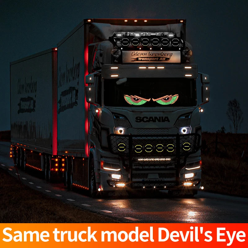Dynamic Devil Eyes LED Car Light – Front & Rear Display