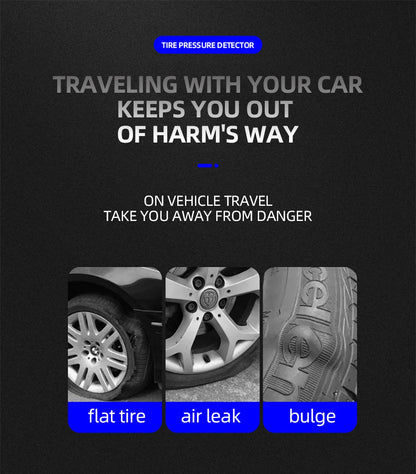 Wireless TPMS Tire Pressure Monitor – Solar & USB Charging