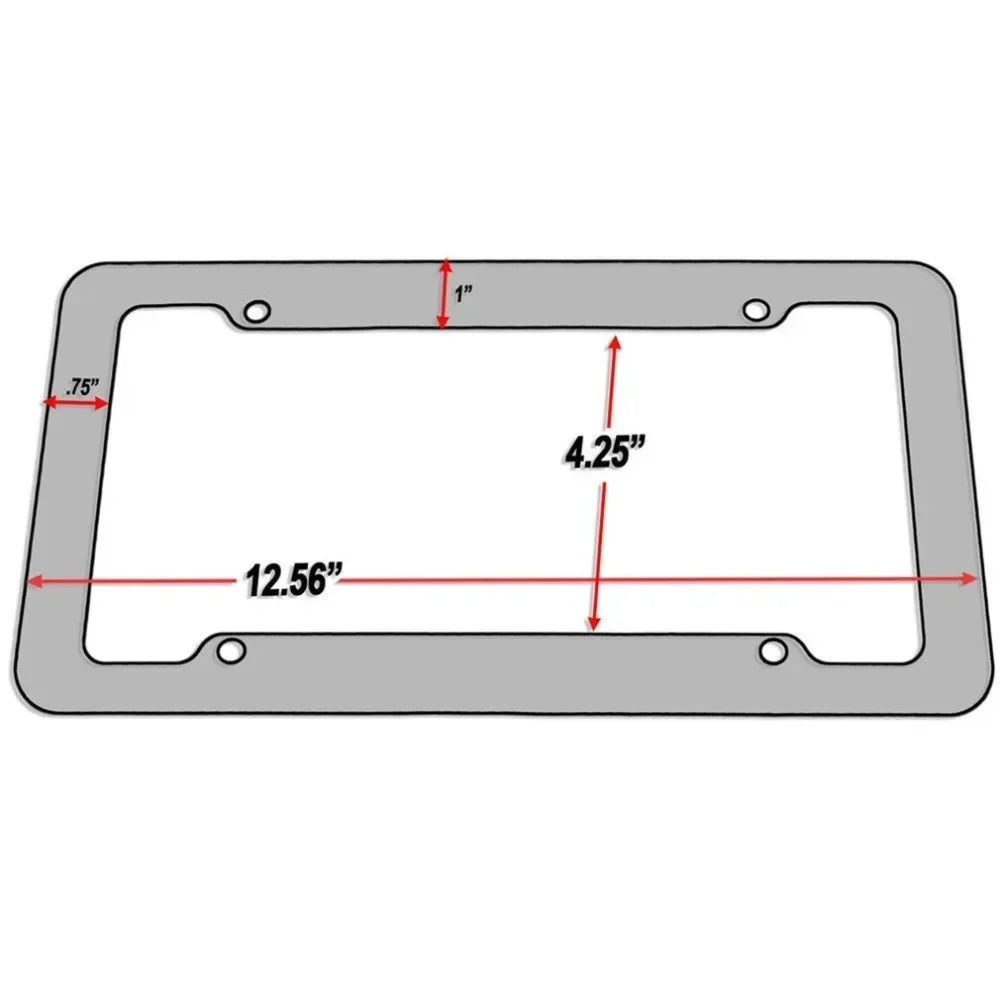 Carbon Fiber Style License Plate Frame – Universal Fit