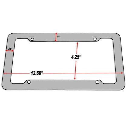 Carbon Fiber Style License Plate Frame – Universal Fit