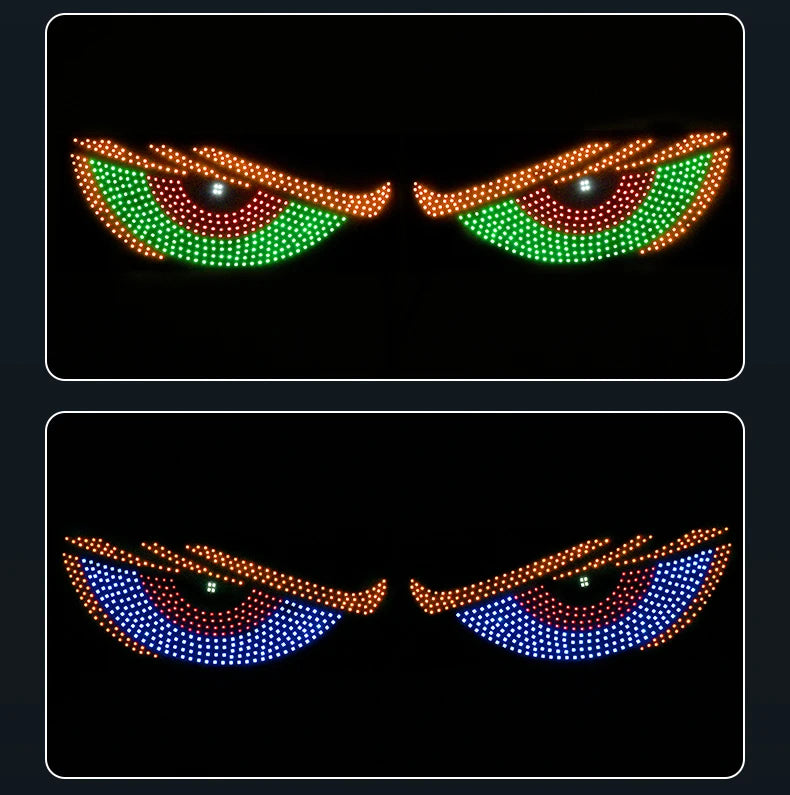 Dynamic Devil Eyes LED Car Light – Front & Rear Display