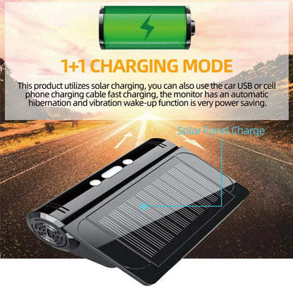 Wireless TPMS Tire Pressure Monitor – Solar & USB Charging