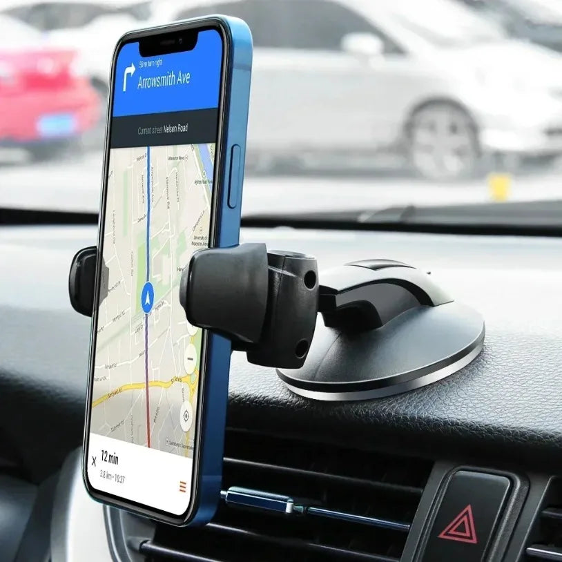Universal Car Phone Holder – Windshield & Dashboard Mount