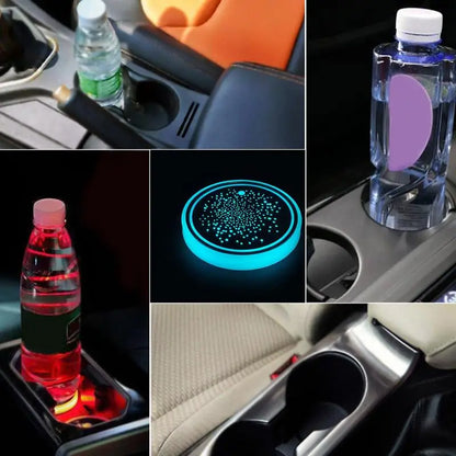 LED Light-Up Car Cup Holder Coasters