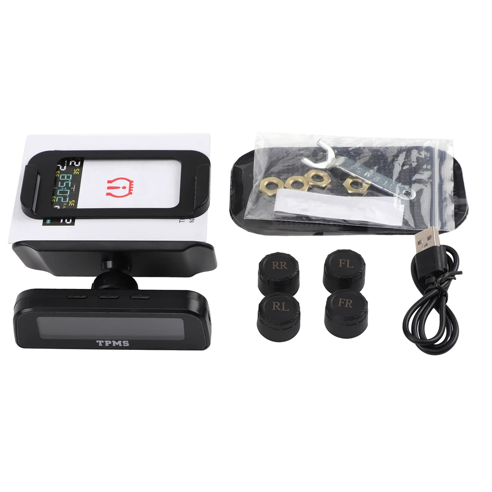 TPMS Tire Pressure Monitoring System – 4 Sensors LCD Display