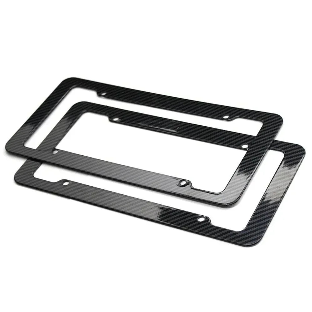 Carbon Fiber Style License Plate Frame – Universal Fit