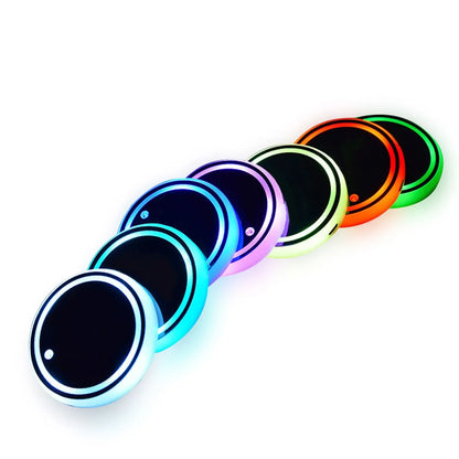 LED Cup Holder Lights – 7 Color Ambient Coasters