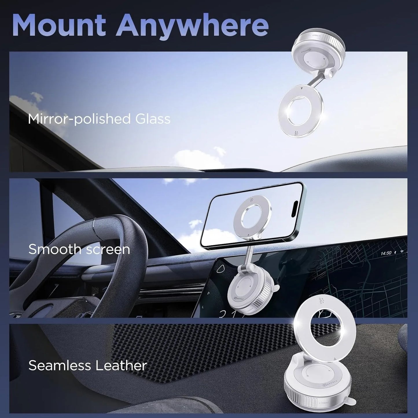 Magnetic MagSafe Car Phone Holder – 360° Rotation