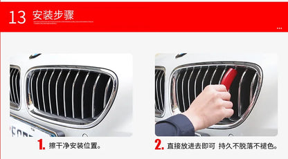 BMW M Style Grille Stripes (3-Piece Set) – E46 / E90 / F30 3 Series
