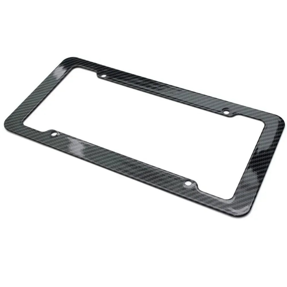 Carbon Fiber Style License Plate Frame – Universal Fit