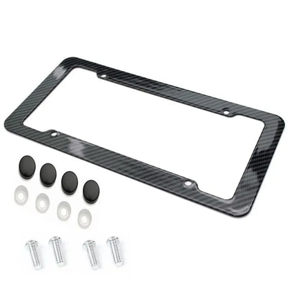 Carbon Fiber Style License Plate Frame – Universal Fit
