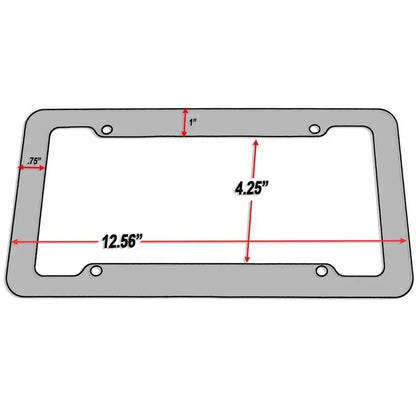 Carbon Fiber Style License Plate Frame – Universal Fit