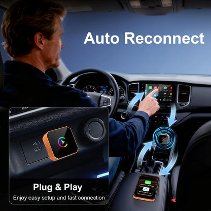 Wireless CarPlay & Android Auto Adapter – 2-in-1 Mini USB